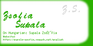 zsofia supala business card